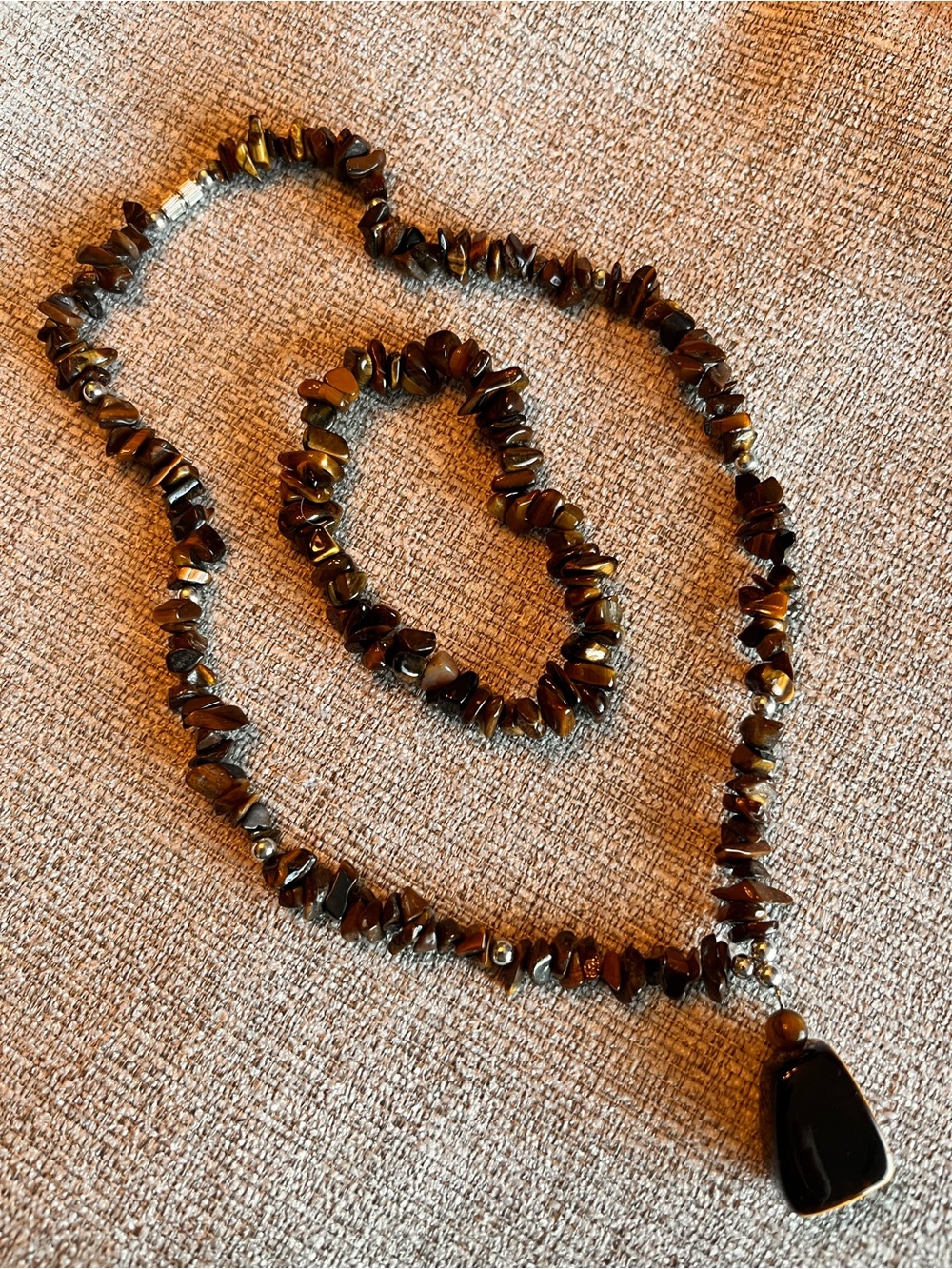 Tiger Eye Necklace @ Bracelet Set